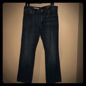 Gap 1969 Straight Jeans 34x32.  Dark blue.